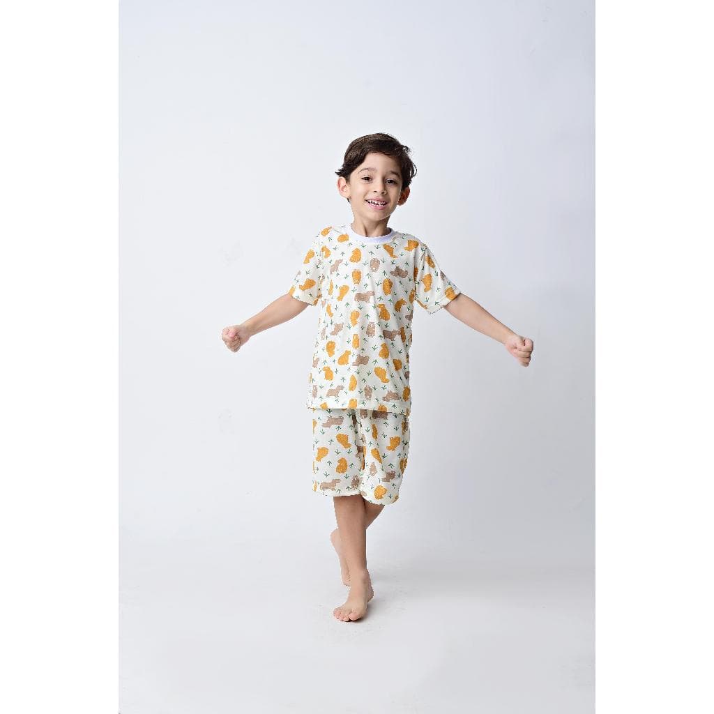 kit Sortido 3 Pijama Infantil Menino- camisetas + bermudas