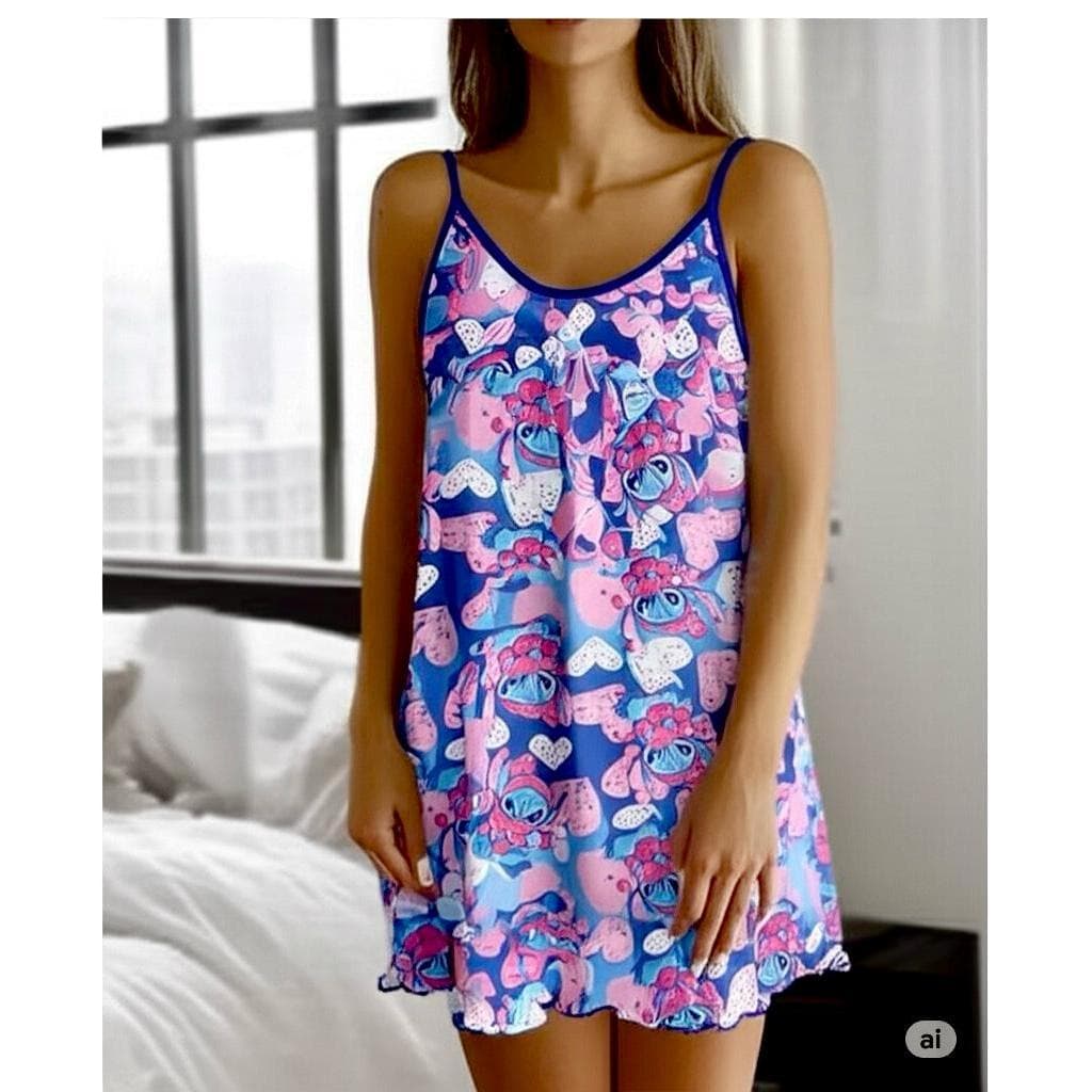 Pijama Camisola Stich Feminina – Conforto, Estilo e Fofo ao mesmo tempo!