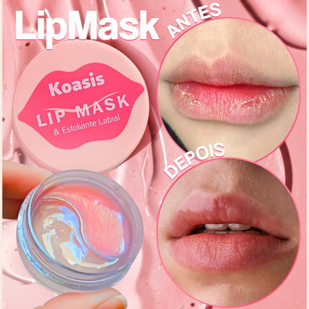 Esfoliante e hidratante 2 em 1-Lip Mask-Esfoliante Labial Para Dormir-3,2g Cuidados Labiais-Koasis