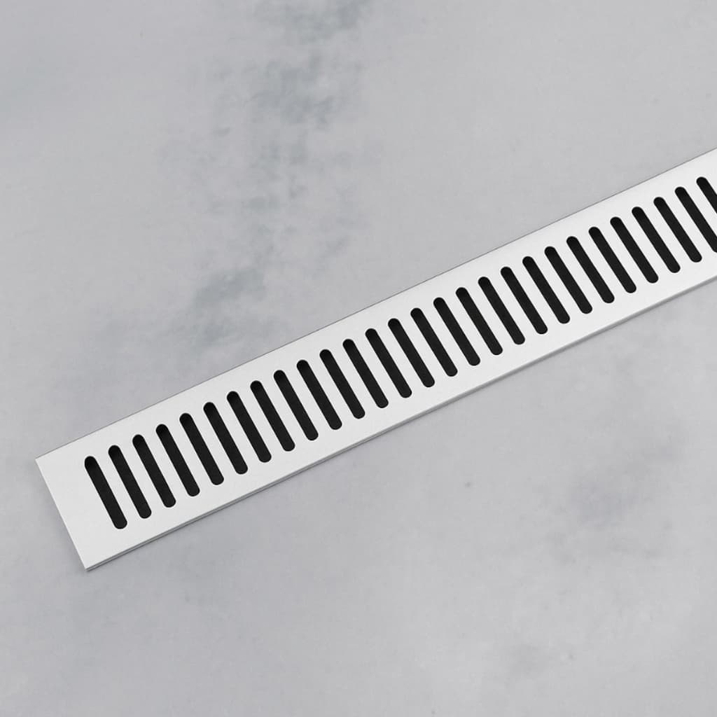 Ralo Linear Oculto Invisível 5cm com Grelha em Inox e Caixa Coletora Sifonada 50cm 70cm 80cm 90cm