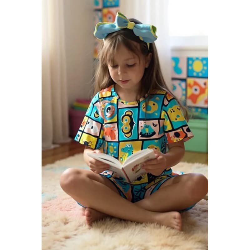 PIJAMA ESTAMPADO CURTO ALGODÃO Premium INFANTIL