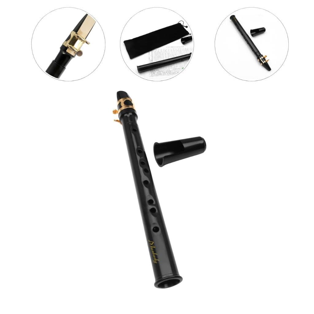 Sax De Bolso Preto Mini Saxofone Portátil Pequeno Com Bolsa De Transporte Instrumento De Sopro