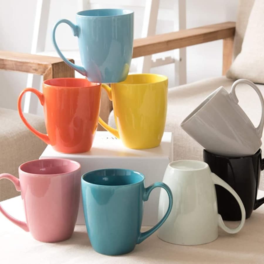 3 Canecas Porcelana Premium 230ml Xícaras Café Chá Design Elegante Luxo Moderna