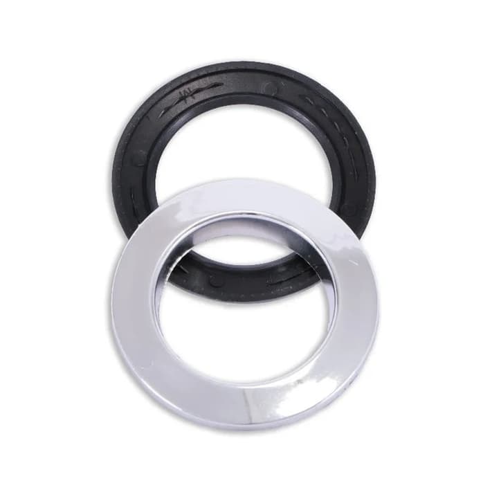 Kit Ilhós Pacote Com 50 Pares Cromado Formato Redondo para Varão 28mm