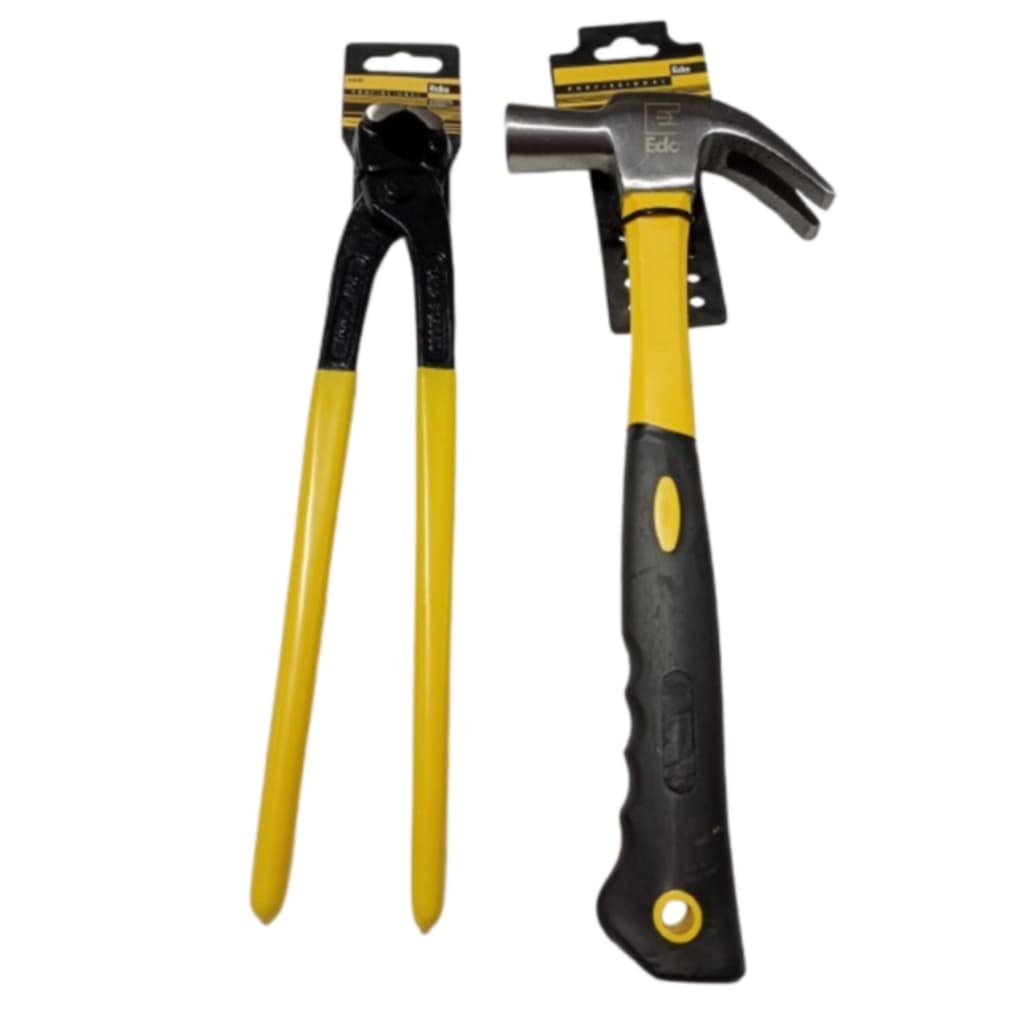 Kit Ferramentas Martelo 27 Cm Turquesa 12 Polegadas Eda 2 Pç