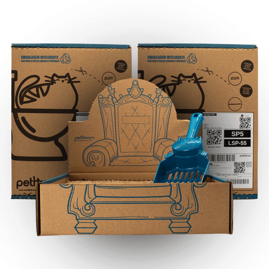 Kit MENSAL 2 GATOS  areia Higiênica Biodegradável de Mandioca Natural Sem Cheiro e Ecologica 8.1KG