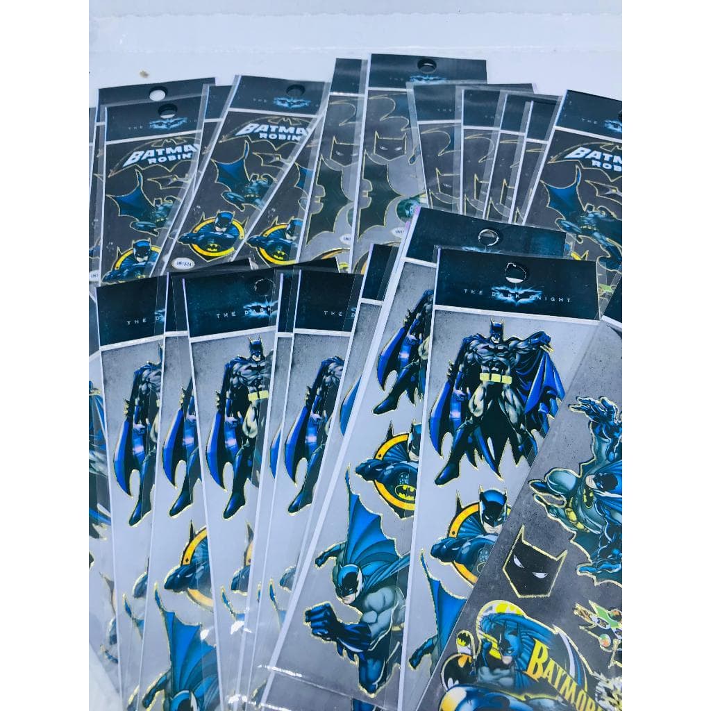 Kit Cartelas Batman Adesivos Lembrancinha Escola Cartelas Adesivos