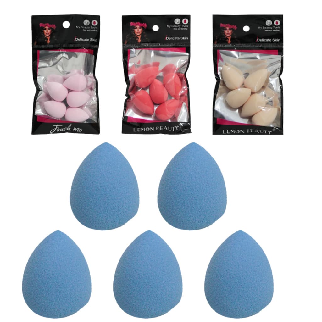 Kit 5 ou 10 Mini Esponjas De Maquiagem Cores Sortidas Make