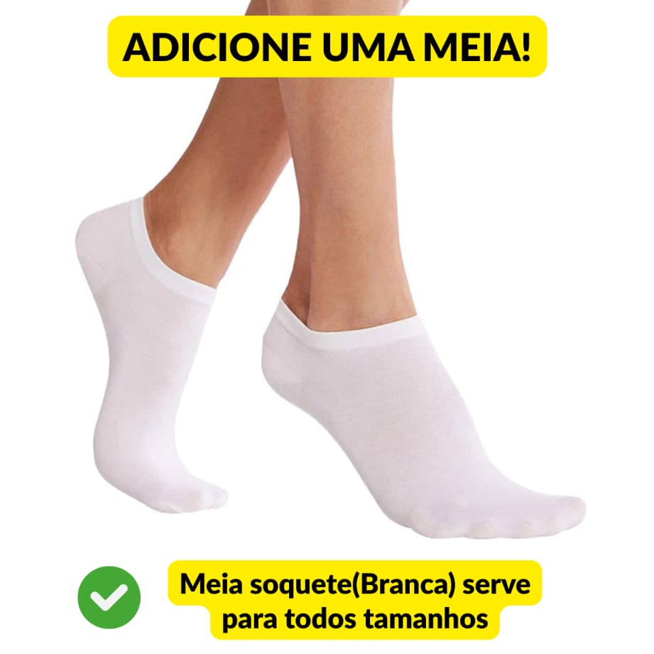 Meia Soquete basica confortavel  branca respiravel discreta casual dia a dia barata Serve do 34 a 44 !