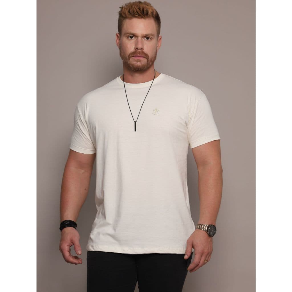 Camiseta Básica Masculina Gola Careca Algodão