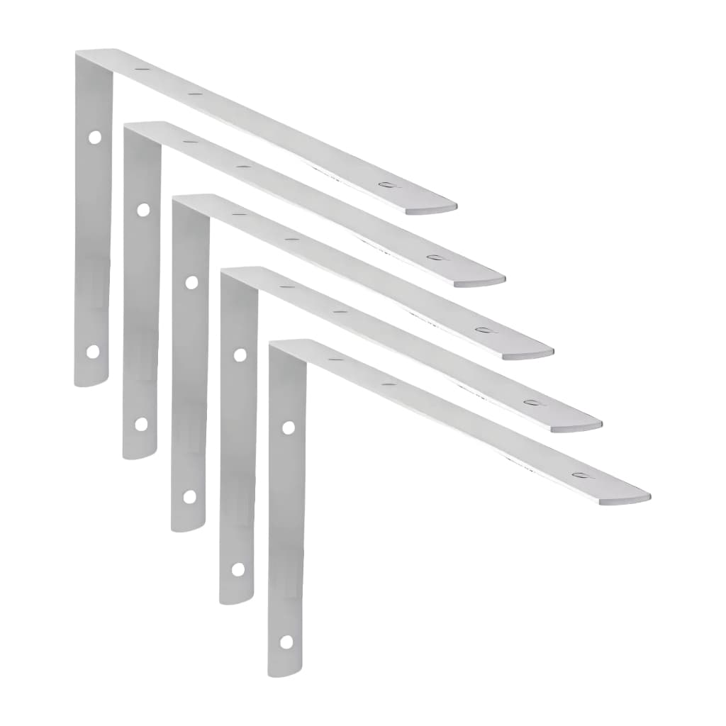 Suporte Mão Francesa Branco 10cm 5un Fixação Forte