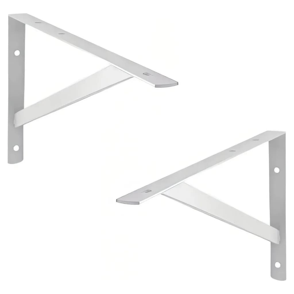 Suporte Mão Francesa 25cm Branco Par Reforçado