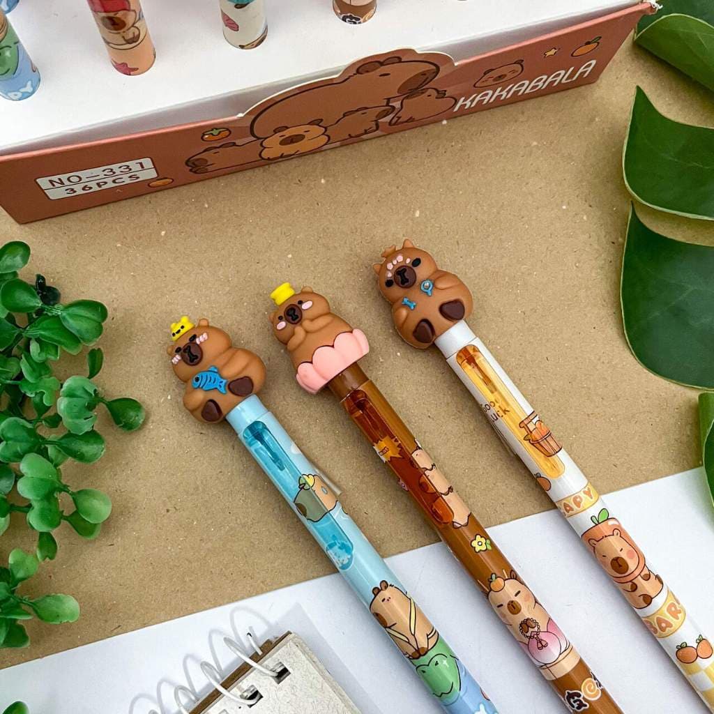 Caneta Esferográfica Retrátil Ponta Fina 0.5mm Capivara - Importado