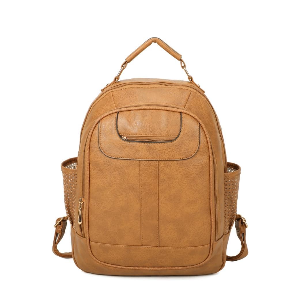 Mochila Multifuncional Feminina Social Escola Alça Regulável Material Couro Sintético RK-609M RK-608