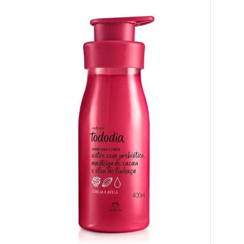 Natura Tododia Creme para o corpo nutrição prebiótica 400ml, cereja e avelã