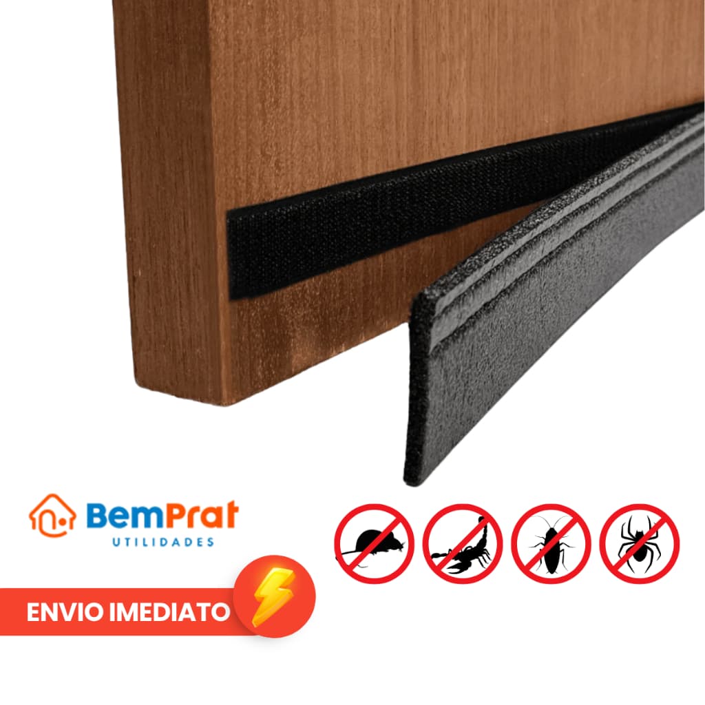 Veda Porta Preto 80 Cm Rodinho