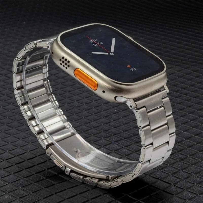 iWatch Relógio Smartwatch Inteligente em Aço Inoxidável.