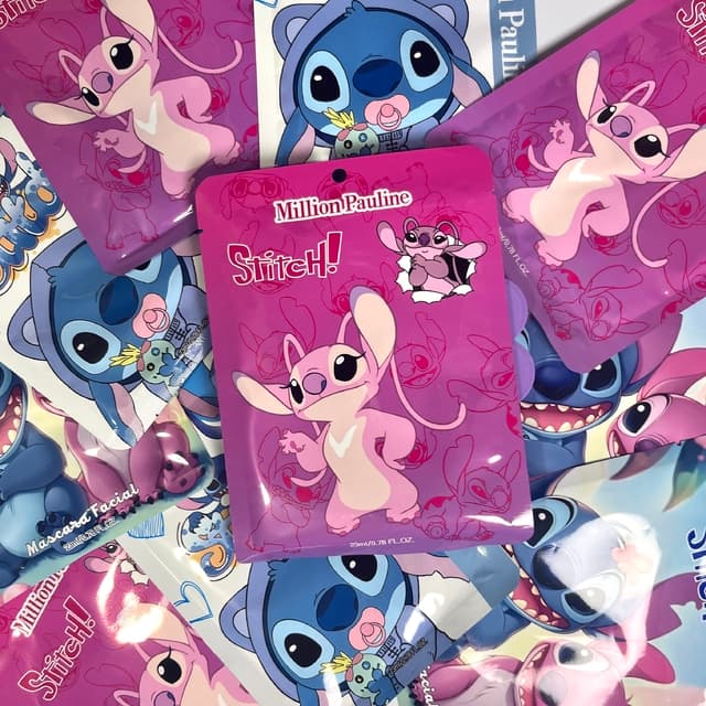 Máscara Facial de Tecido Hidratante Stitch e Angel