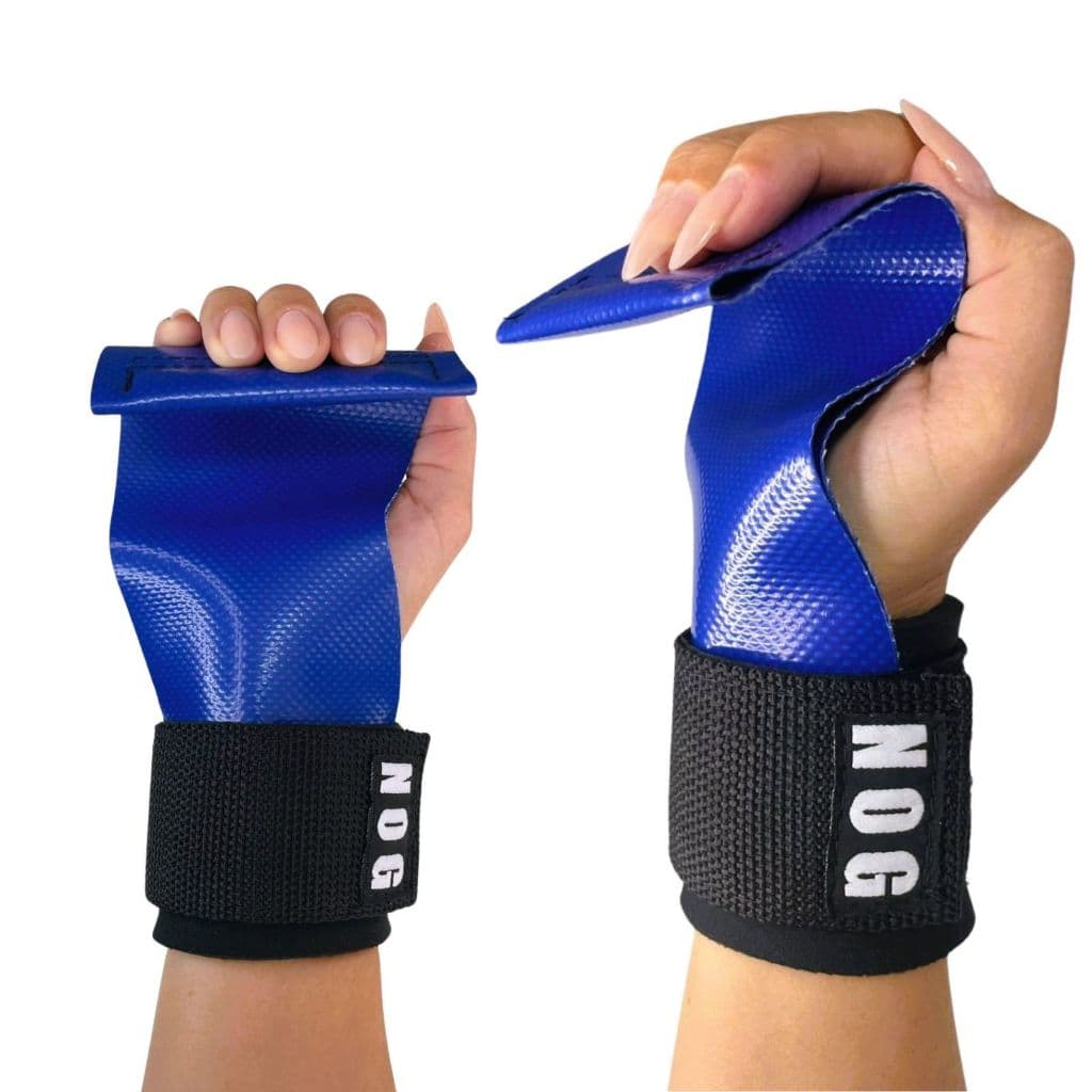 Hand Grip Luva Proteção Barra Academia lona dupla azul