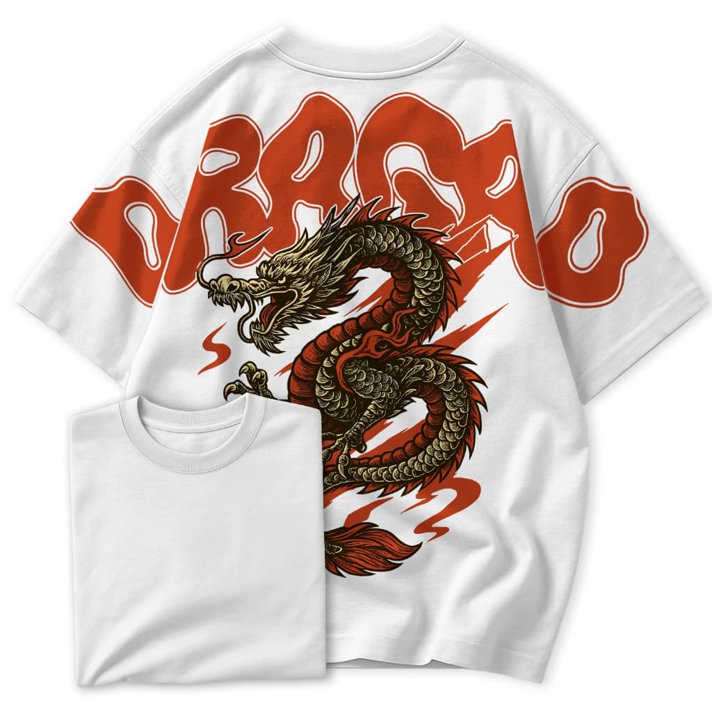Camiseta Oversized Dragon – Streetwear Old School