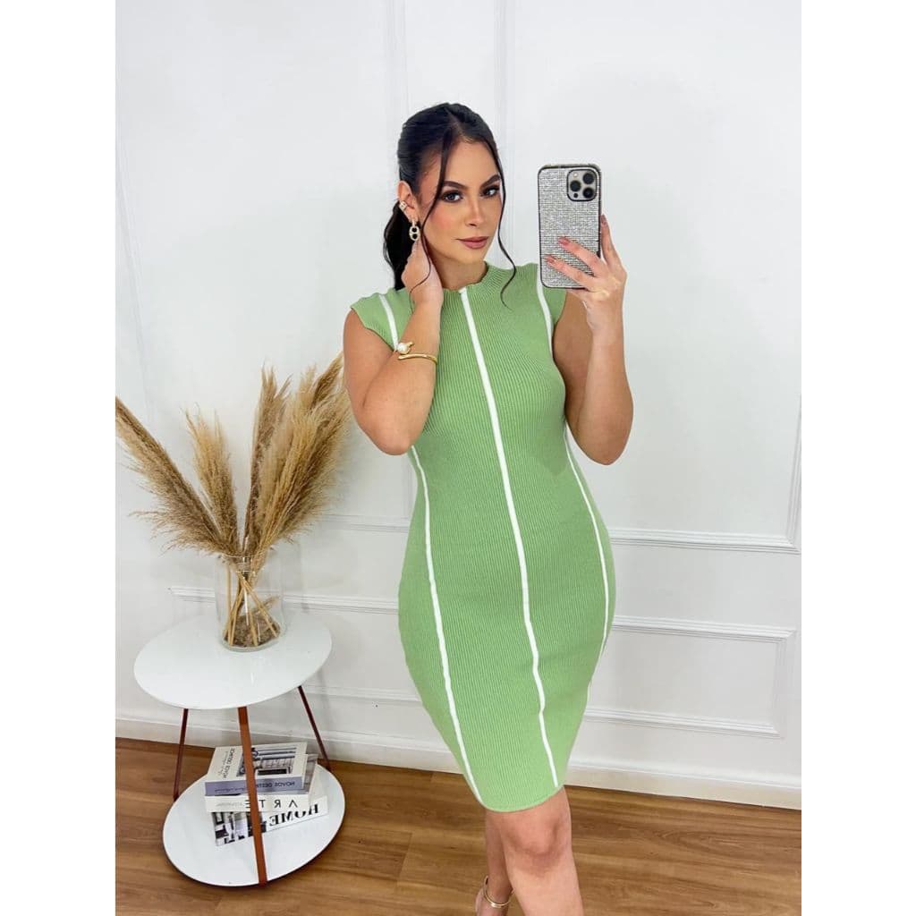 Vestido feminina modal tricot mid