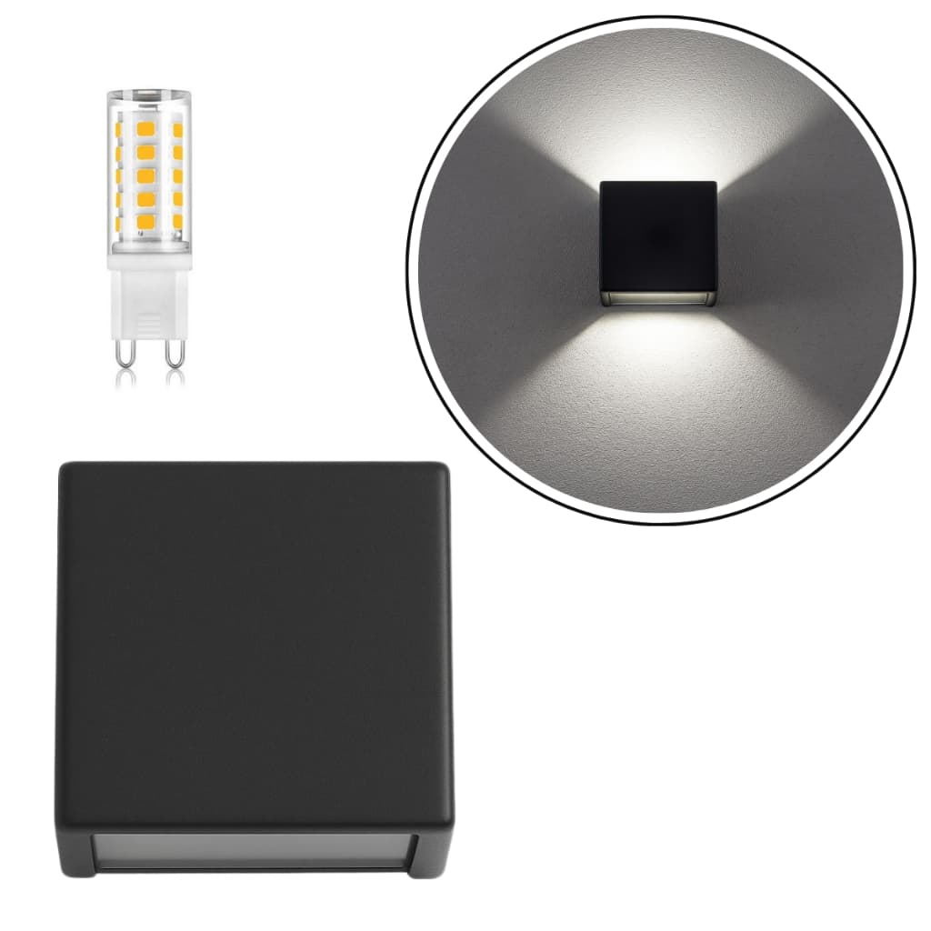 Kit 6 Luminárias Com Led Moderna Parede Área Externa E Interna Decorativa Bivolt