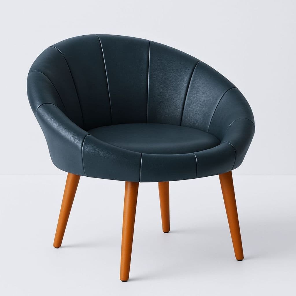 Poltronas Corino para Recepção de Luxo Sala de Espera Decorativa Cadeira Estofada Resistente Escritório