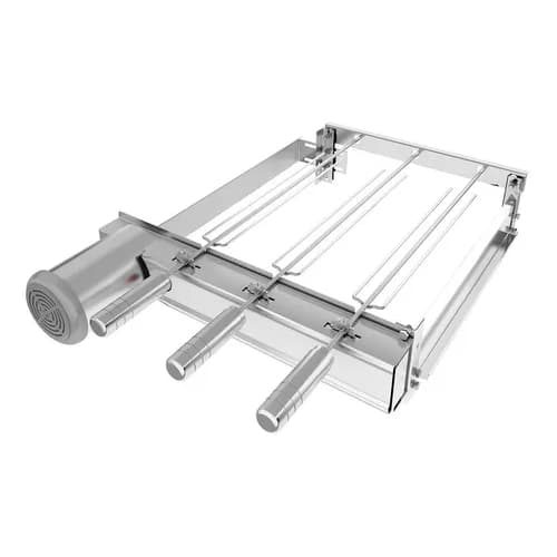 Grill Gira 3 Espetos Inox Ajustável para Pré-moldadas Baby Giratório