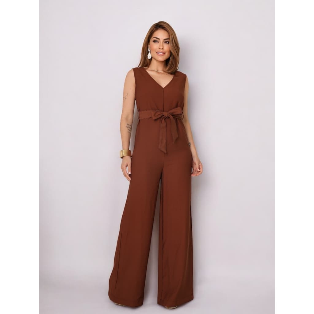 Macacão Pantalona Estilosa Verão Marrante Moda Feminina COD 159