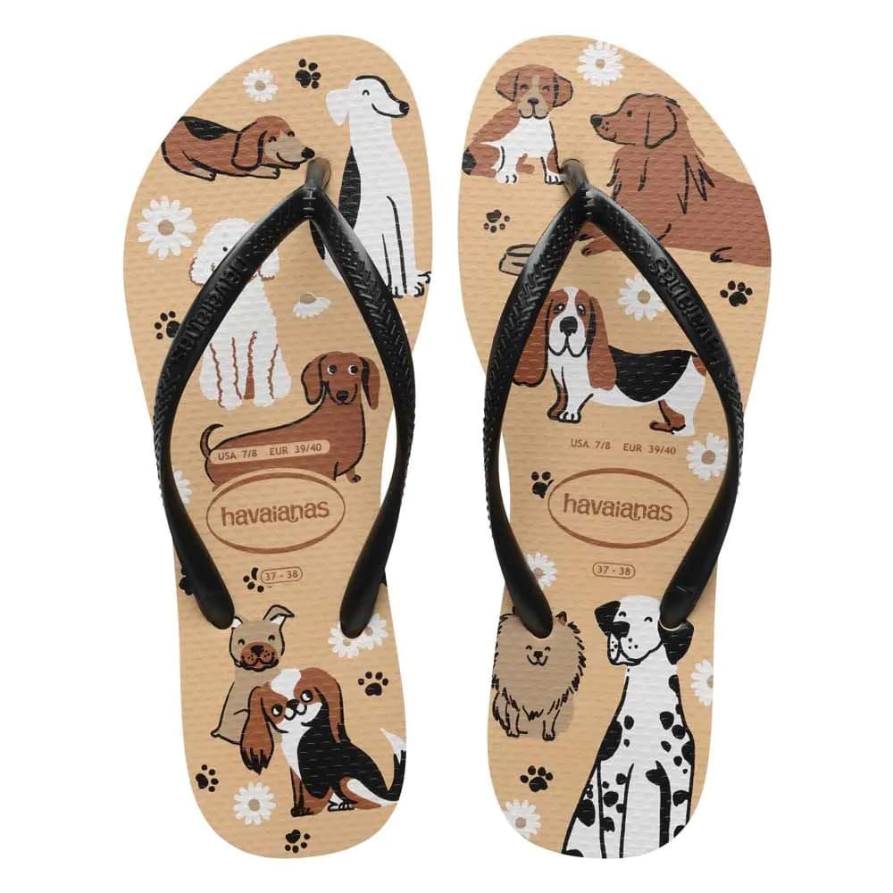 Chinelo Havaianas Feminino Slim Pets Gatinhos Gato Cachorro Original