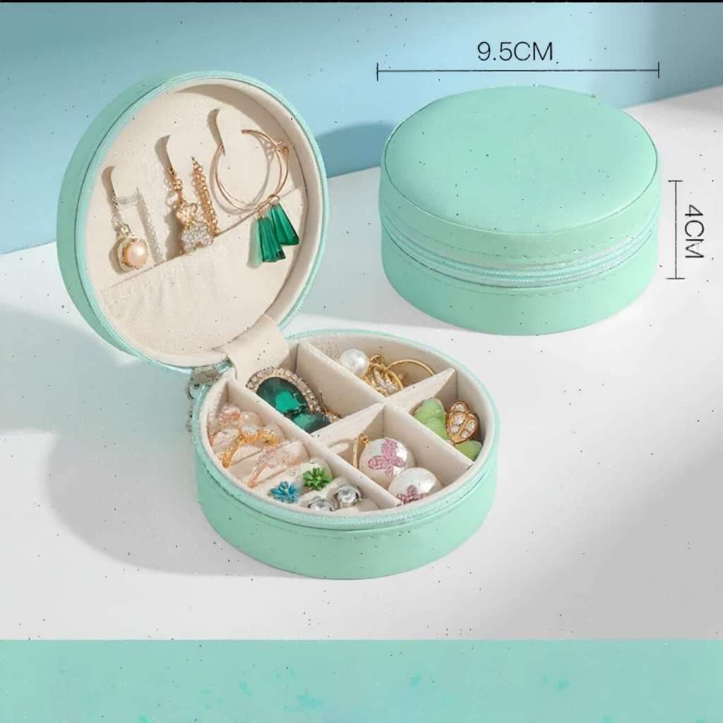 Caixa compacta para joias, anéis, brincos e pulseiras Proteção delicada e design elegante