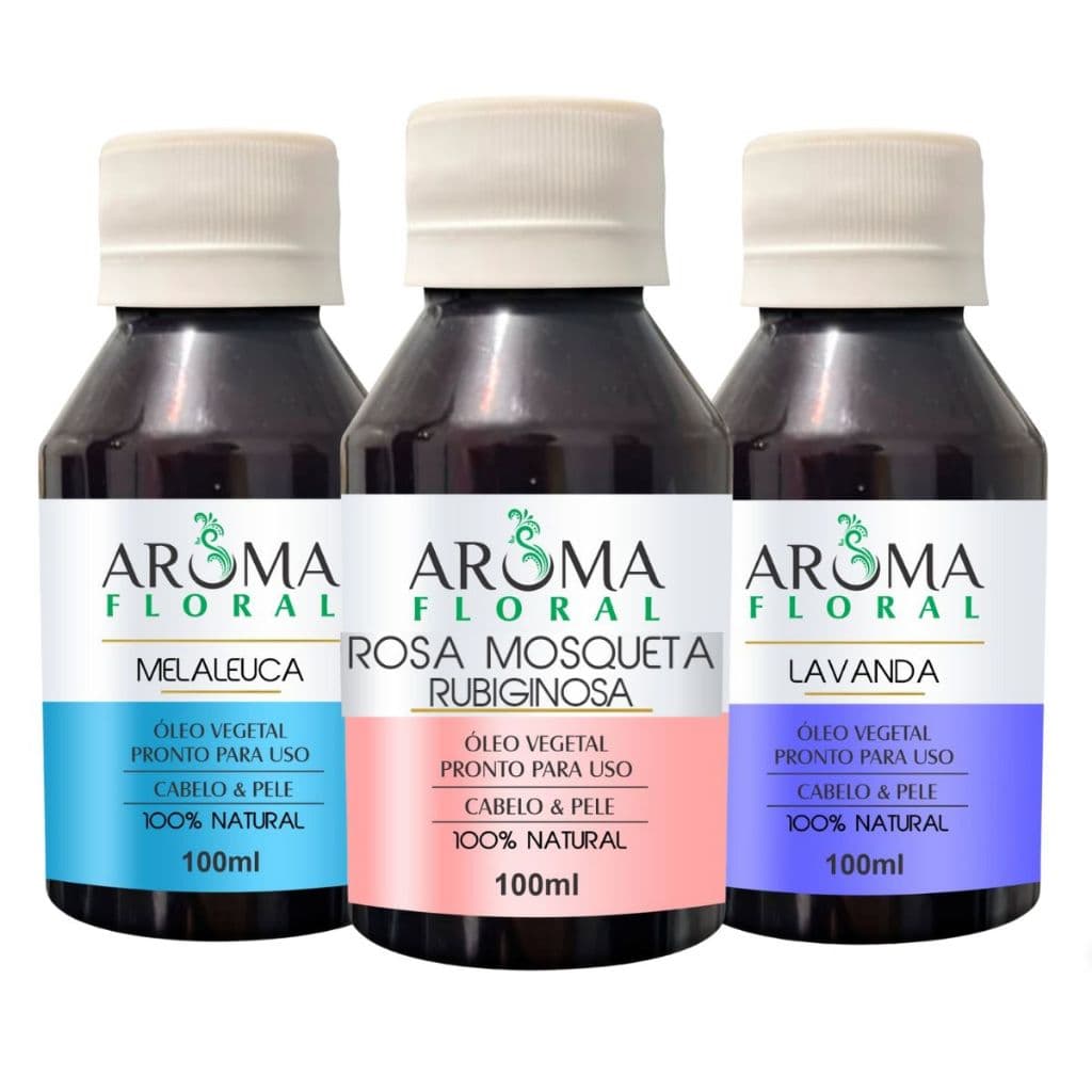Óleo Vegetal - Aroma floral - 100% Puro e Natural Tratamento Capilar e Face