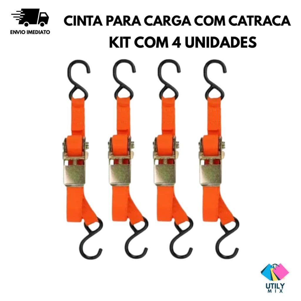 Cinta Com Catraca Para Carga Com 4 Unidades