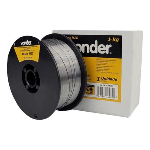 Arame Para Solda Mig De 0,8mm Rolo Com 1kg Sem Gás Vonder