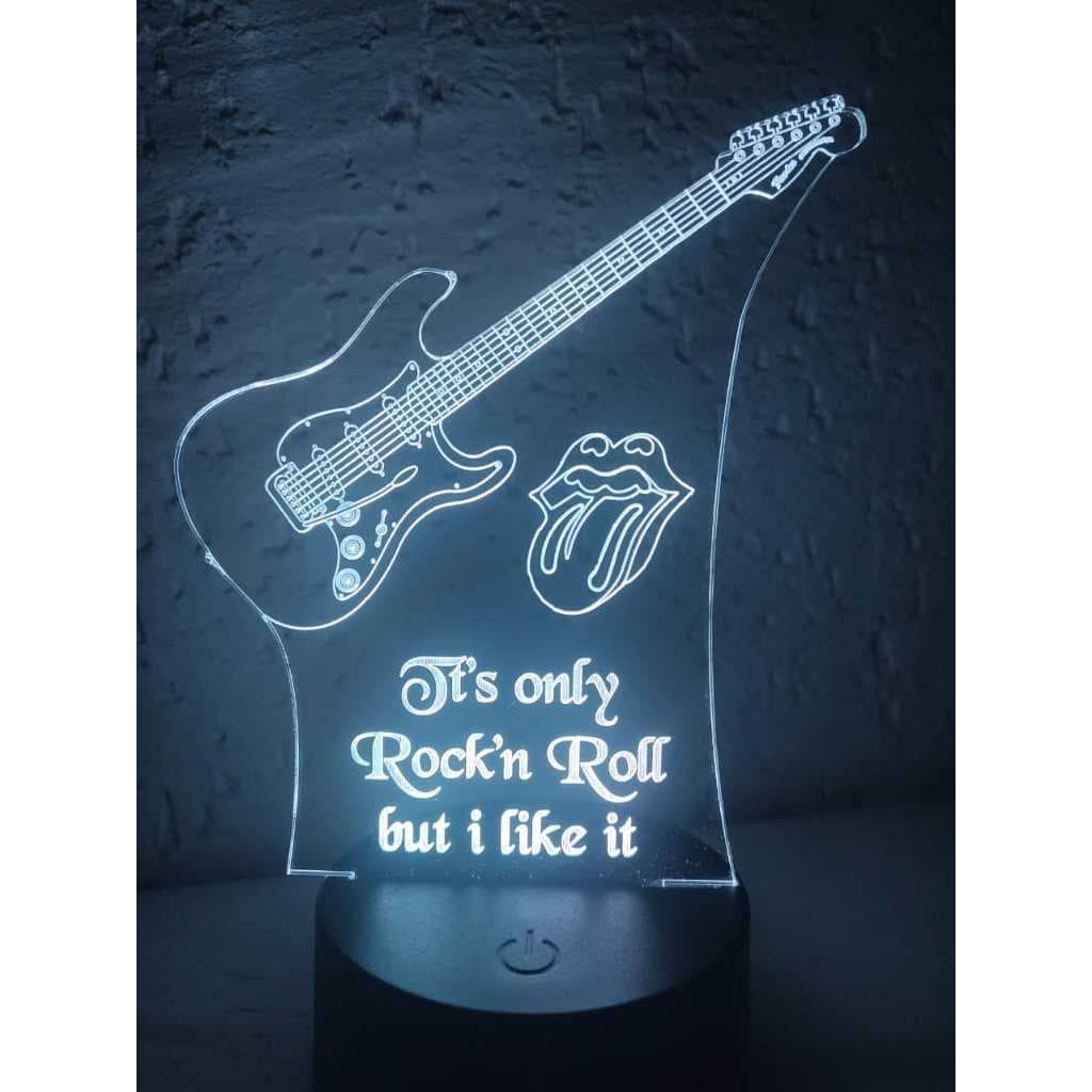 Luminária de mesa Guitarra Elétrica com 16 cores e controle remoto