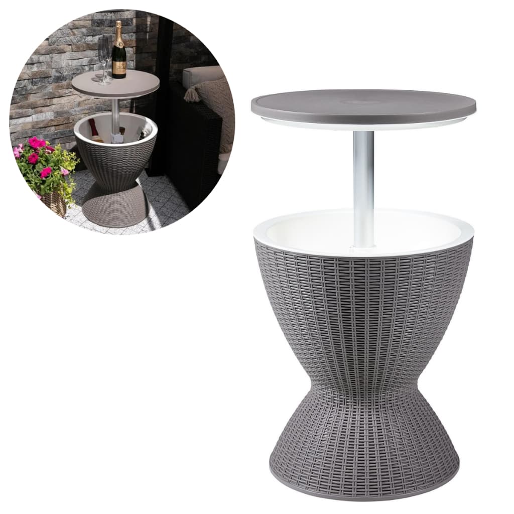 Mesa Champanheira de Centro Cooler Bar 3 em 1 Balde Térmica Portátil 30L Sala Jardim e Piscina