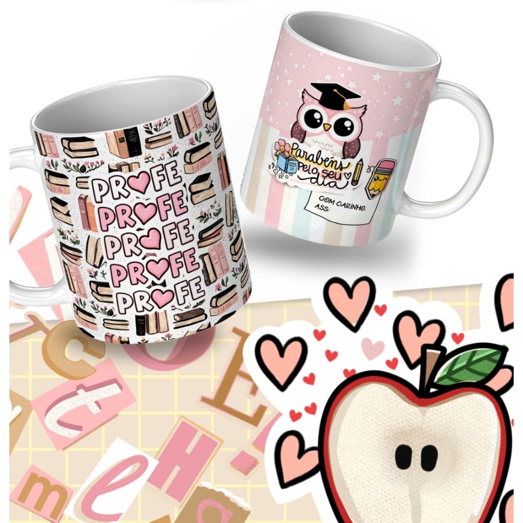 Caneca Personalizada Professora Dia dos Professores Coruja Brinde Presente Lembrancinhas