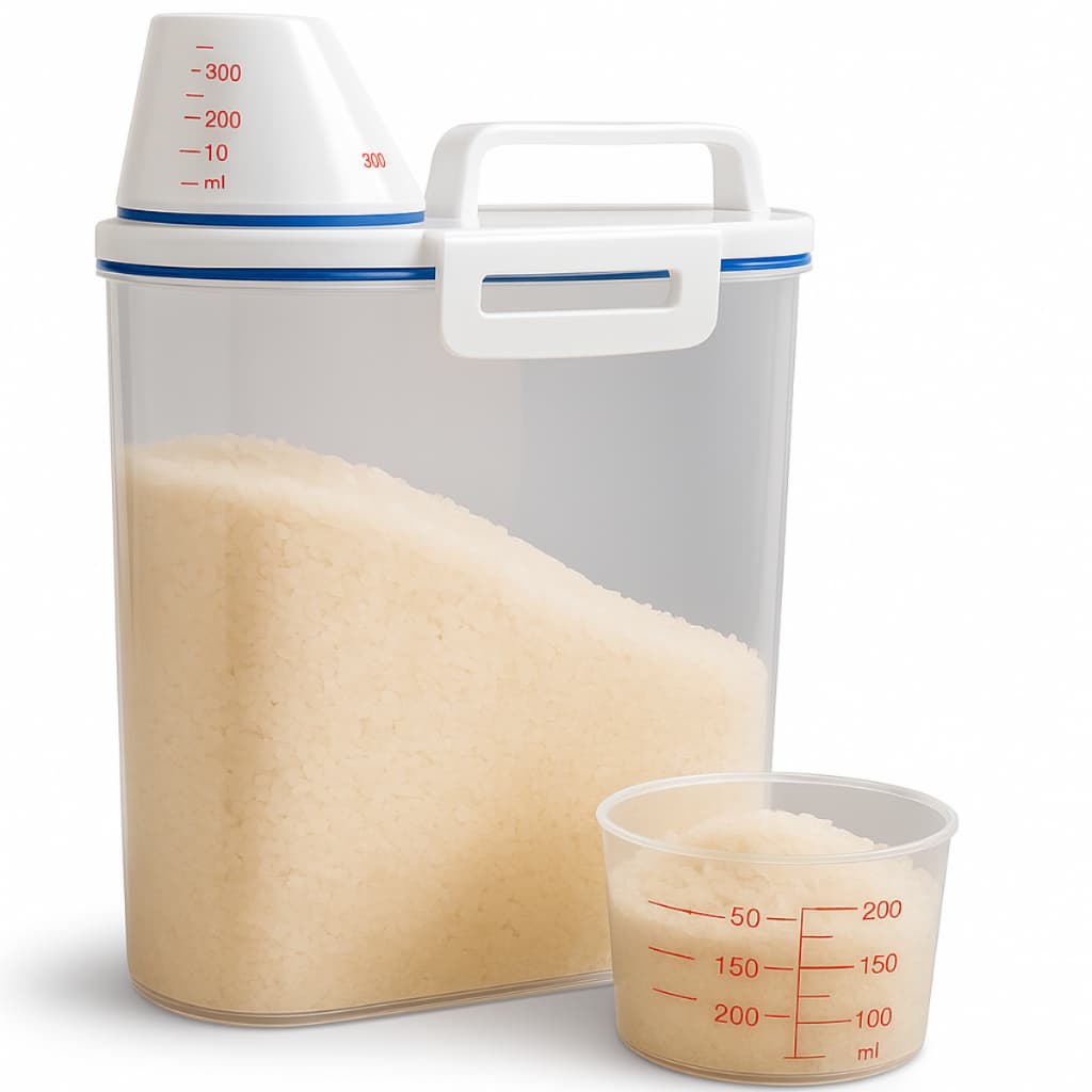Pote Hermético Dispenser Organizador Lavanderia Cozinha Porta sabão em pó  Com Dosador 2 Litros Acrílico amaciante