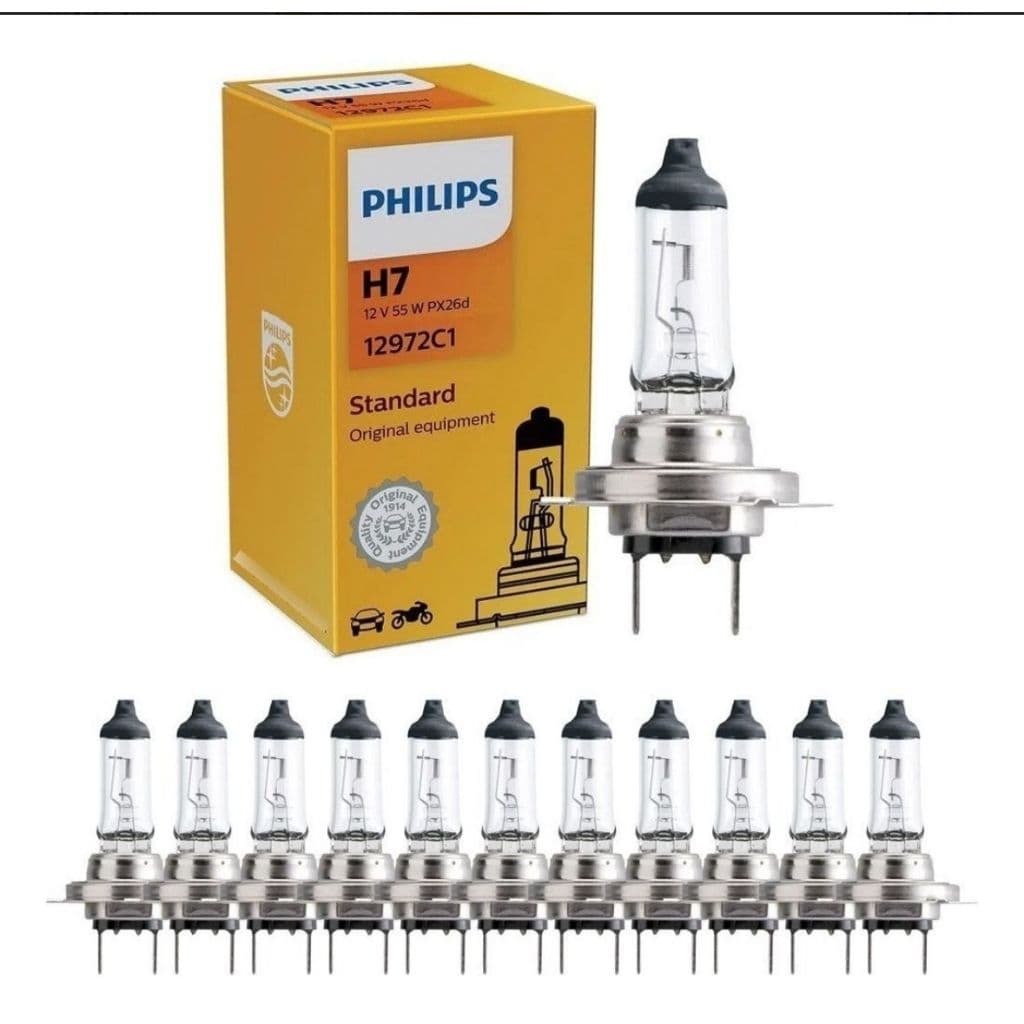 Kit 10 Lâmpada Farol Phillips H7 12v 55w Carro caminhonete