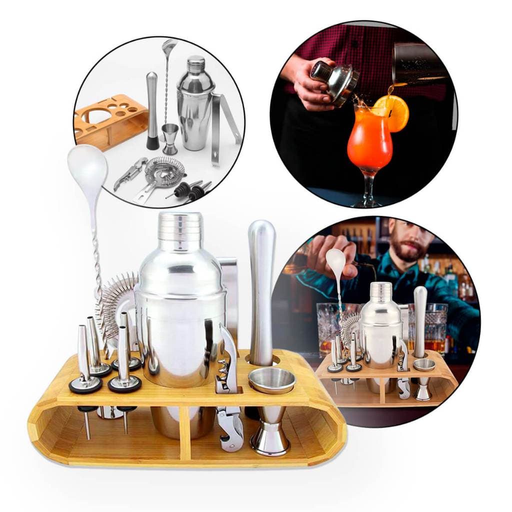 Kit Bartender Profissional Coqueteleira Inox [12 Peças]Kit Bartender Profissional Com Coqueteleira Inox Kit Coqueteleira