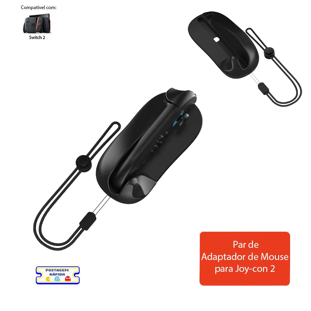 Par de Adaptadores Estilo Mouse para Joy-Con Switch 2 – Mais Controle e Precisão