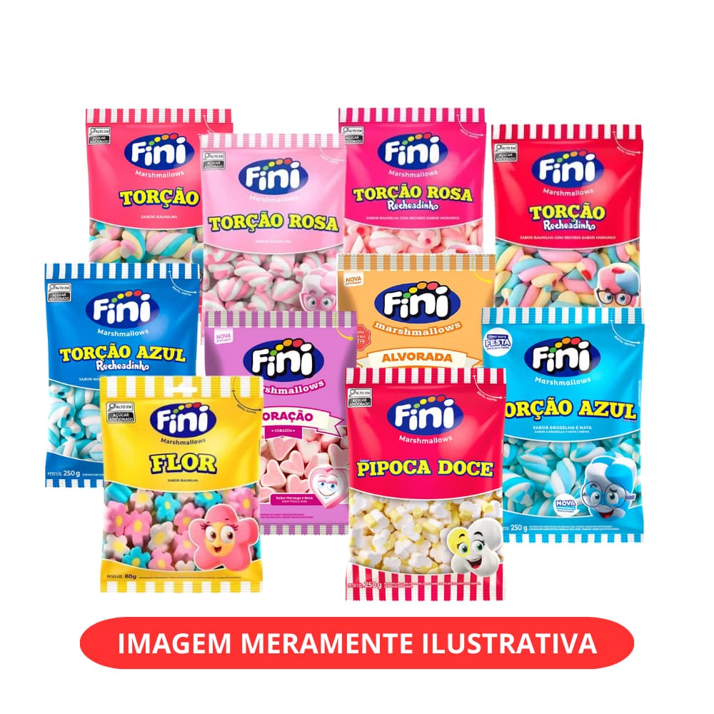 Marshmallow Fini 250g - Sabores | Festas, Lembrancinhas