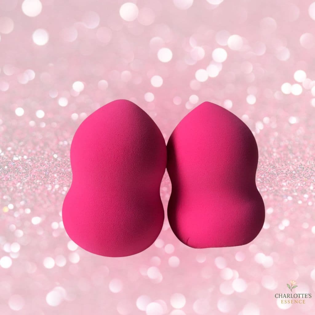 Kit com 2 Esponjas de Maquiagem Cabeça Mandala cor Rosa Flamingo