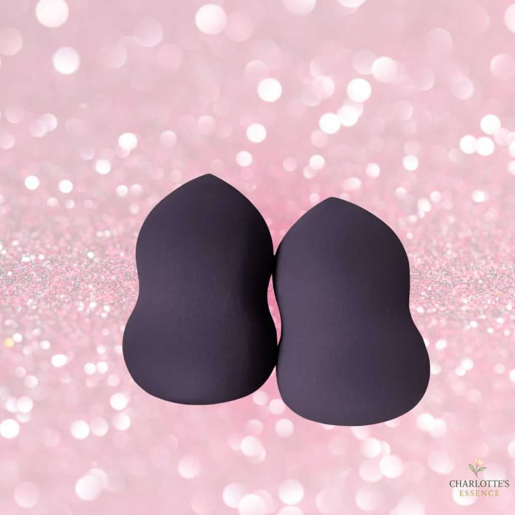 Kit com 2 Esponjas de Maquiagem Cabeça Mandala cor Roxo