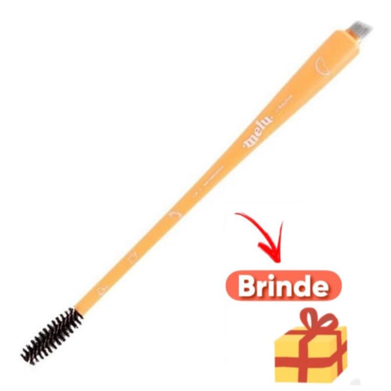 kit 2 Pincel Profissional Duo Para Sobrancelha Melu By Ruby Rose Laranja