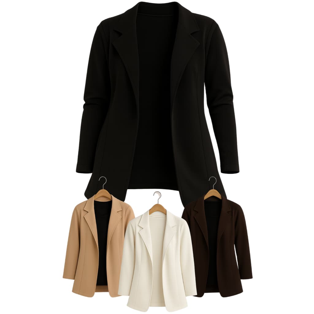 Blazer Feminino Acinturado Social Casual Neopreme Casaco Atemporal
