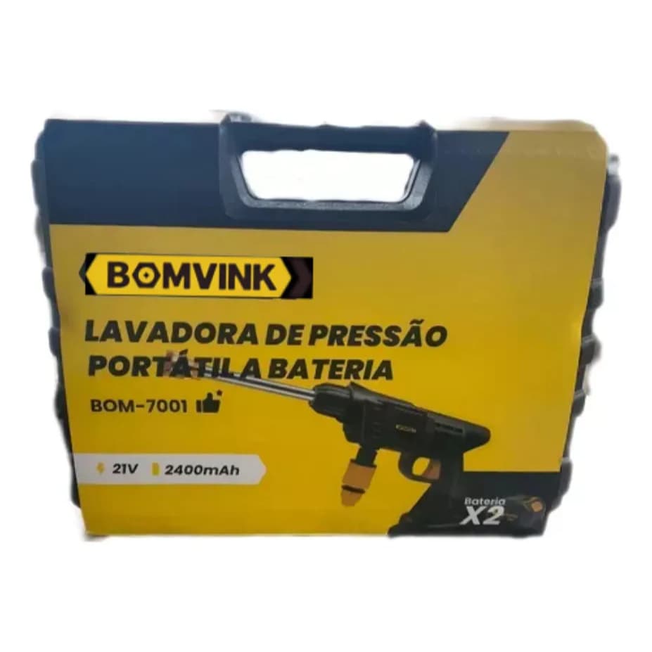 Lavadora De Pressão Portátil Bomvink A Bateria Bom-7001