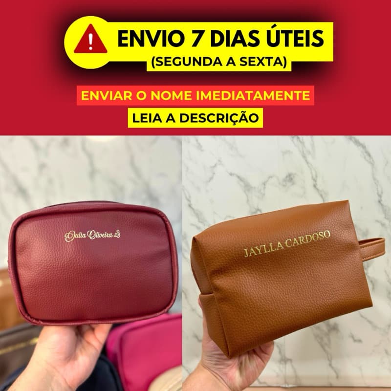 Necessaire personalizada box casamento madrinhas aniversário 15 anos personalizada com nome