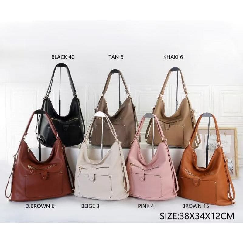 Bolsa Feminina Grande Capacidade Vira Mochila Sólida para Uso Versátil Bolsa de Mão para Trabalhar Estudar Passear 2215