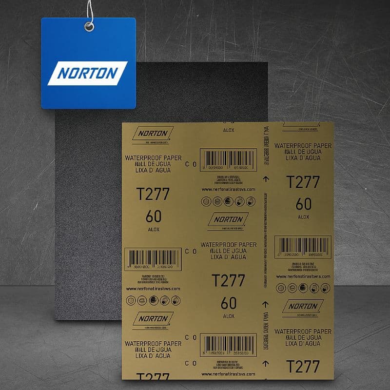 Kit 10 Lixas D'água Norton T277 Ferragem Portão Carro Lixamento Em Geral